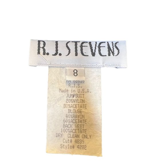 Vintage 90s Black White Micro Polkadot Vest Medium - Picture 5 of 5